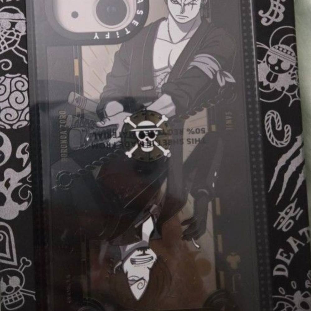 Black Anime Design Phone Case